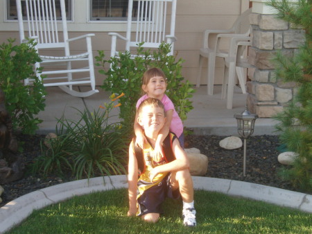 Garrett and Ashley before his first day of first grade