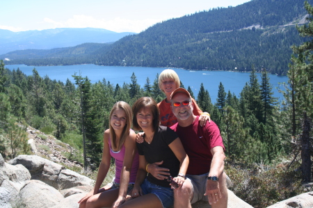 My family overlooking Lake Tahoe