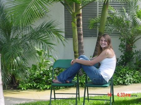 Crystal chillin' in the back yard