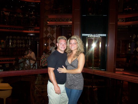 my husband and I on our first cruise