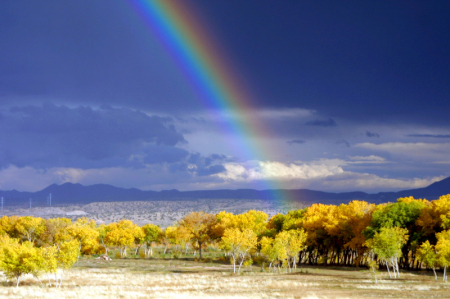 Rainbow before the storm - New Mexico