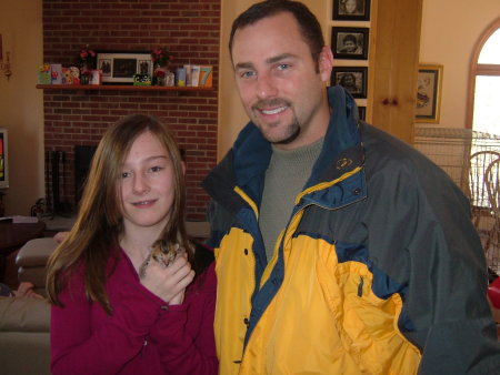 My niece Alyssa with Eagles' kicker Dave Akers