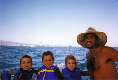 My crew & I on our First Boat. Summer of 1996