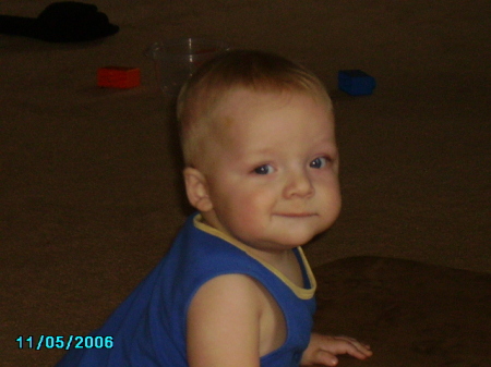 My baby Evan Matthew, he'll be 1 on feb 1st 2007