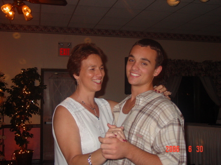 Dancing with his Mom.  CJ is 16.