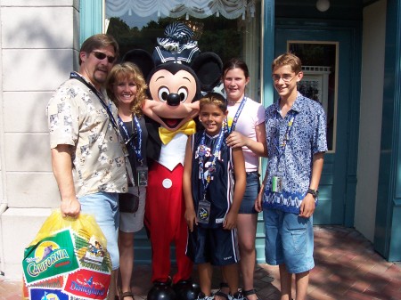 The whole family with Mickey