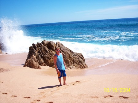 On the beach in Cabo