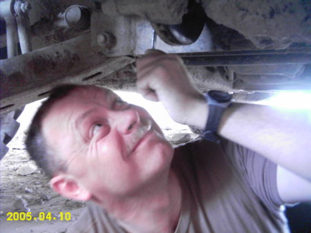 Working on my truck in Iraq