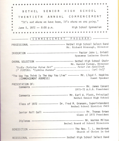 1972 Graduation Program Page 3