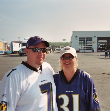 Mike and me at a Ravens game in Tennessee.