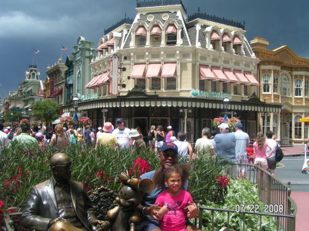 Me, Asia, Walt (Disney statue), and Mickey