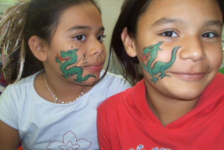 Happy Face painted kiddies