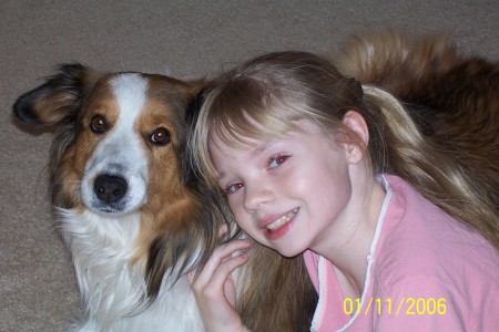 My daughter, Taylor, age 11, and our dog Maggie