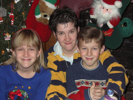 My 3 children, Jessi, Leila, & Caleb-Christmas, 2005