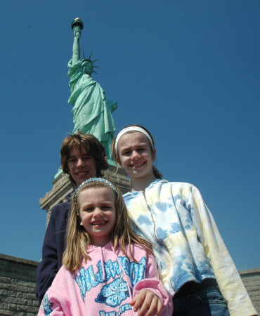 Our kids at Lady Liberty