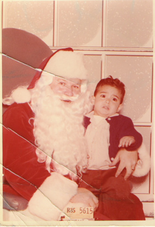 With Santa at age 2 in 1960