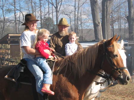 Our horses and Dennis' Grandchildren
