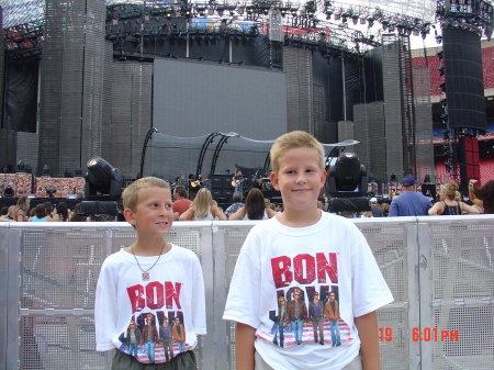 my 2 boys at thier first concert