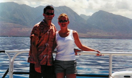 on the boat in Maui
