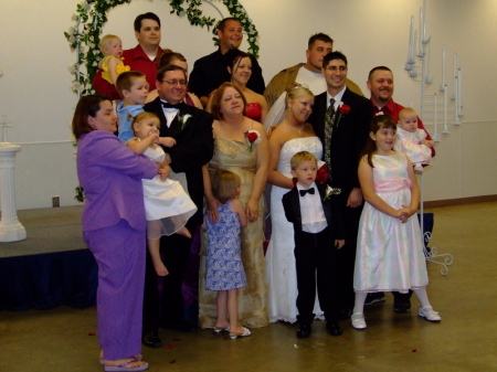 The whole family at Angela's Wedding