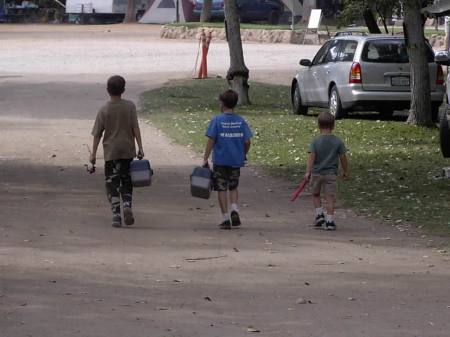 My boys goin' fishin'.