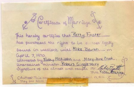 High School Marriage Certificate