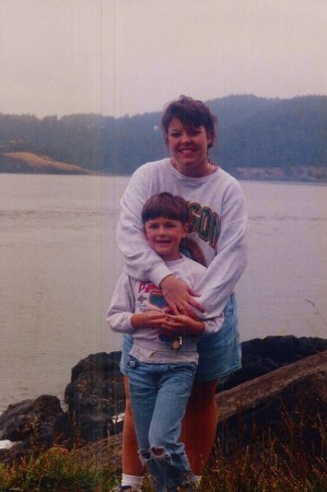 Alex (my oldest son) and mom at Deception Pass