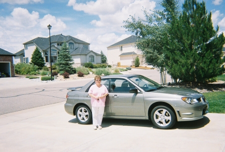 Ginny and her new car (July 2006)