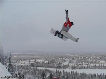 Little bit of fun snowboarding - go Breck.