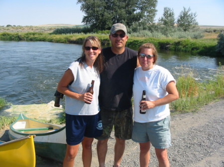 Angie, Ted and I canoeing