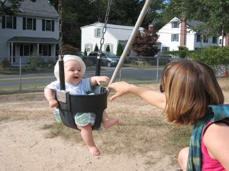 Quentin,s first swing ride