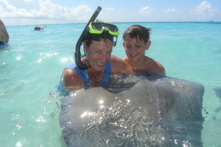 My son Jesse and I in Grand Cayman