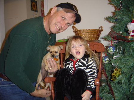 tom and jessica(granddaughter) and peanut