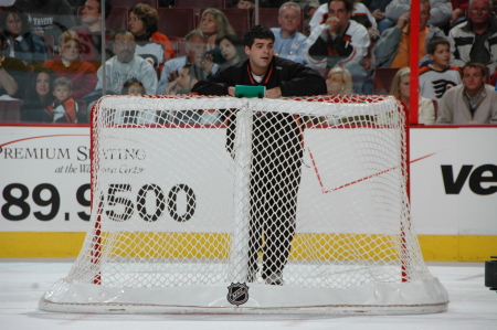 Michael at Flyers game