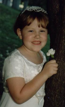 Jordan as a Flower Girl in her aunts's wedding 1998