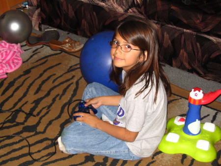 Vanessa age 10 Playing PS2