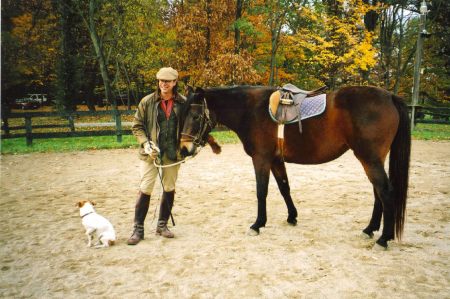 Pip, My Riding Trainer T., and Blathe