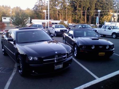 Our cars...mine on the left!!!