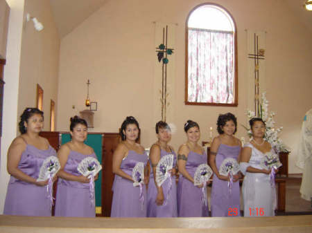 bridesmaids and matron of honor