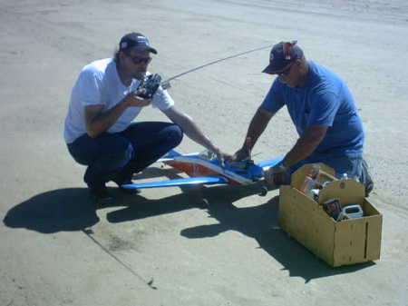 KEITH AND HIS FRIEND SID STARTING P51D MUSTANG