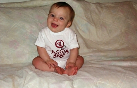 JC in an Aggie shirt