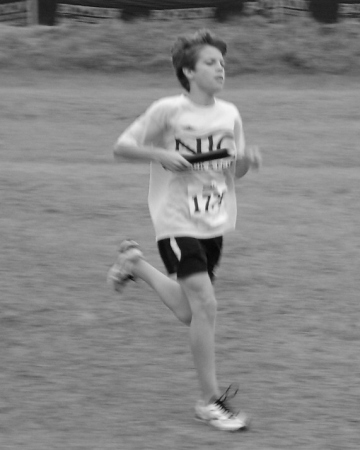 My son, Eric in a running race