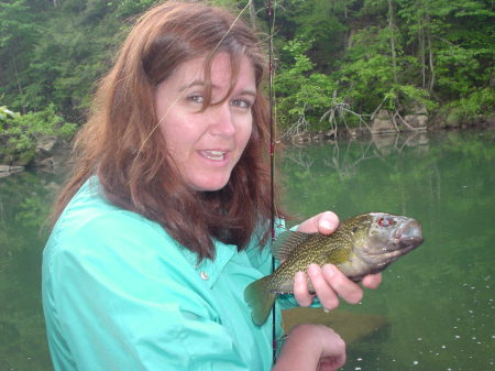 Mauri with a Rock Bass