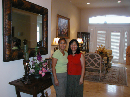 My wife Josie and her cousin Remy in our Boca house, Christmas 2006.