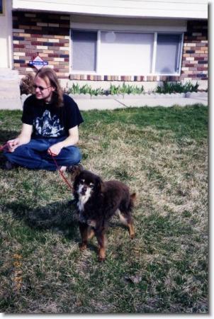 thats me and little bear my old dog