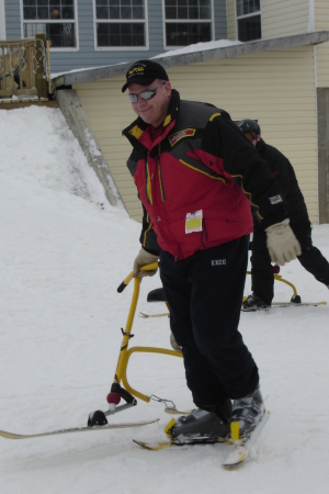 My husband - snow biking