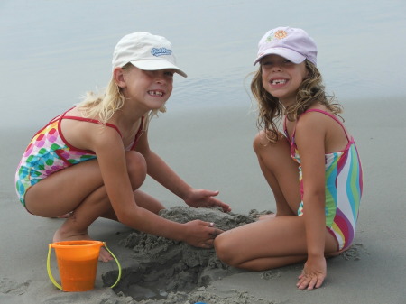 Kyleigh and McKenna loving the beach