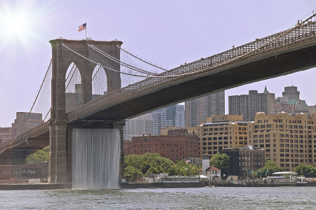 Brooklyn Bridge, with Waterfall - 2008