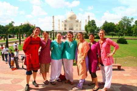 Students at Taj Mahal, Agra India (2008)