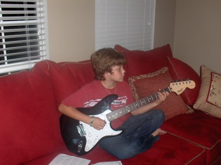 Jake playin' his guitar!